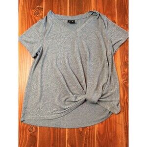 bobeau women's v-neck green drape front top size Medium